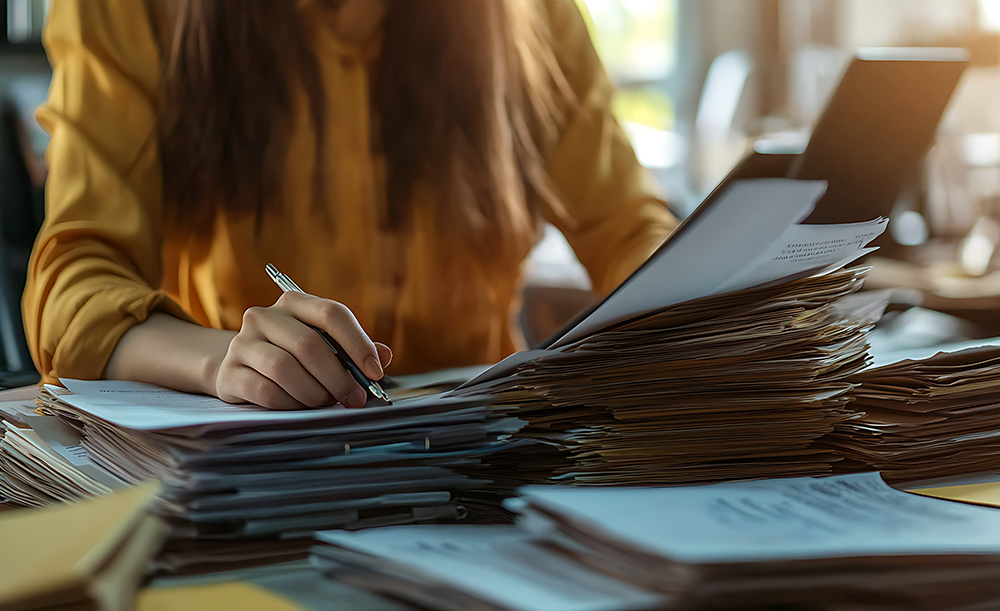 Overwhelmed Messy Archive Room